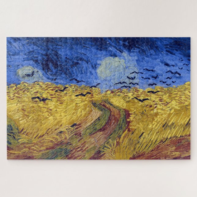 Puzzle Campo de trigo con cuervos | Van Gogh | (Horizontal)