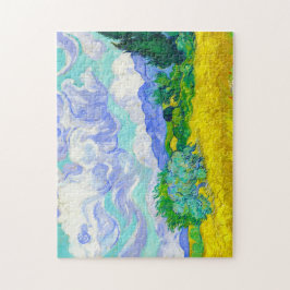 Puzzle Campo de trigo con los cipreses de Vincent van