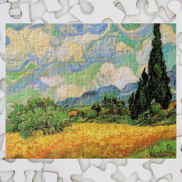 Puzzle Campo de trigo Van Gogh con cipreses en la Alta Ga