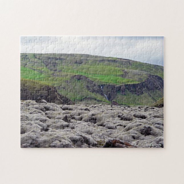Puzzle Campo Eldhraun Lava - sur de Islandia (Horizontal)