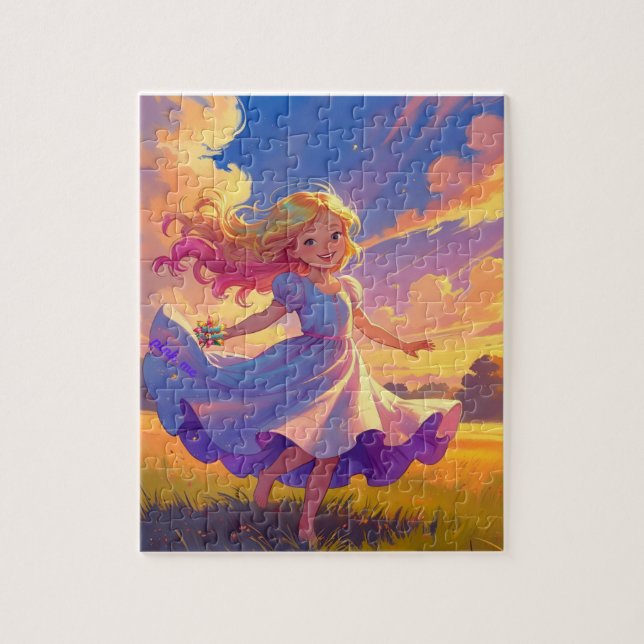 Puzzle campo rosa (Vertical)