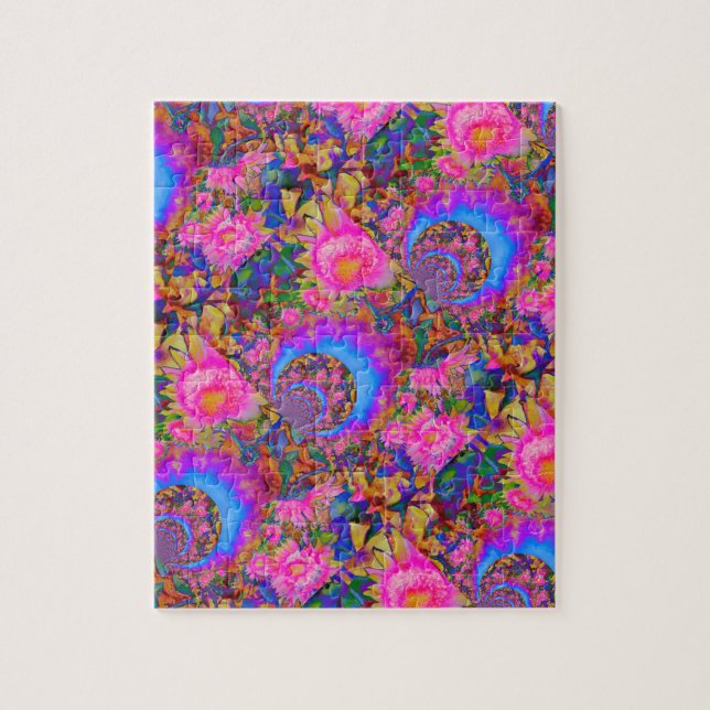 Puzzle Campos de girasol para siempre - rosa (Vertical)