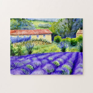 Puzzle Campos de lavanda de pintura