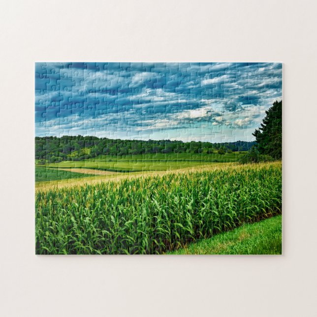 Puzzle Campos de maíz Wisconsin. (Horizontal)