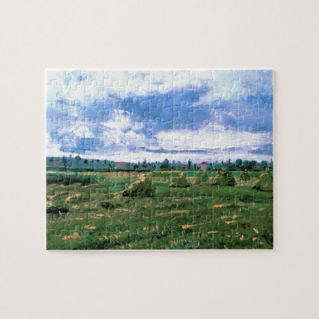 Puzzle Campos de trigo con pilas de agua de Vincent van G (Horizontal)