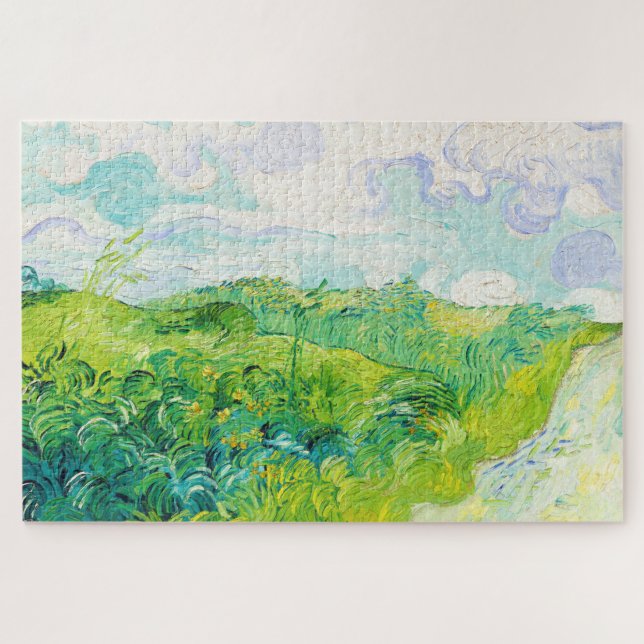 Puzzle Campos de Trigo Verde, Van Gogh (Horizontal)