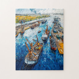 Puzzle Campos de Tulipanes con Granero y Pintura de Fanta