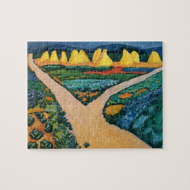 Puzzle Campos de Verduras de August Macke, Arte Antiguo F (Horizontal)