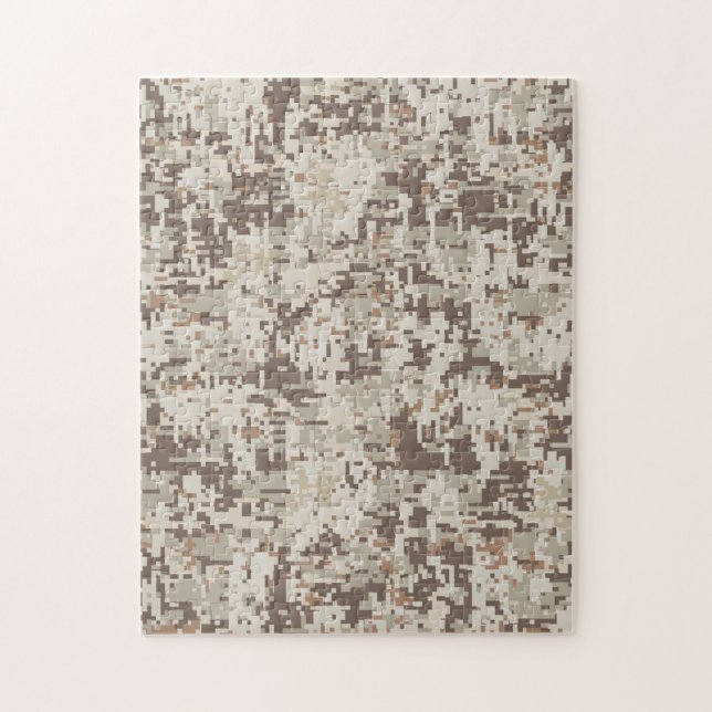Puzzle Camuflaje digital estilo beige desierto (Vertical)