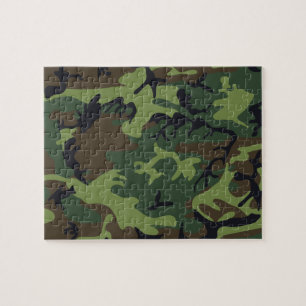 Puzzle Camuflaje Militar Bosque Verde