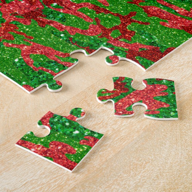 Puzzle Camuflaje Purpurina Haus Of Camo Xmas (Lado)