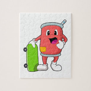 Puzzle Can as Skater con Skateboard