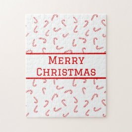 Puzzle Caña de caramelo personalizada Navidad