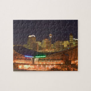 Puzzle Canadá, Alberta, Calgary: horizonte de la ciudad d