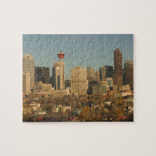 Puzzle Canadá, Alberta, Calgary: Línea aérea de la ciudad