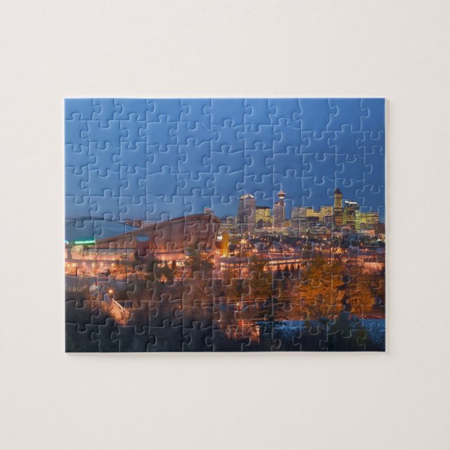 Puzzle Canadá, Alberta, Calgary: paisaje urbano de la ciu (Horizontal)