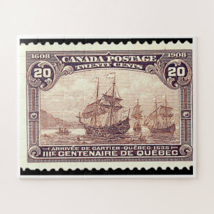 Puzzle "Canada Cartier 1908, edición 20c Stamp"