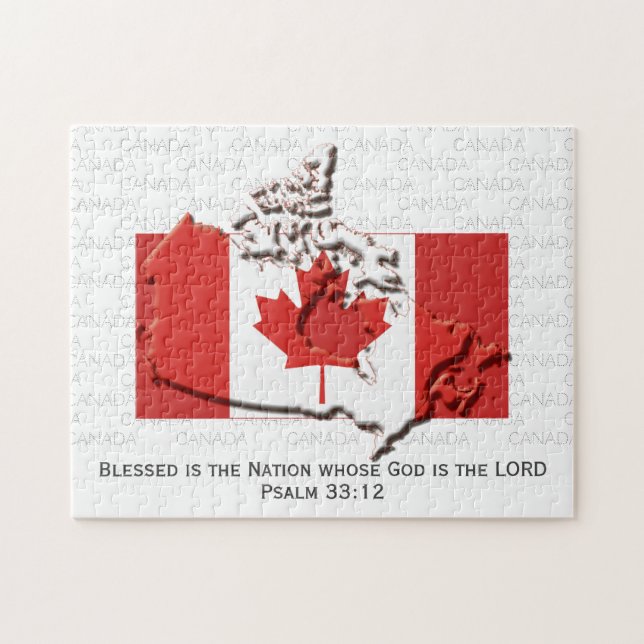 Puzzle CANADA | Nación Bendecida | BANDERA CANADIENSE (Horizontal)