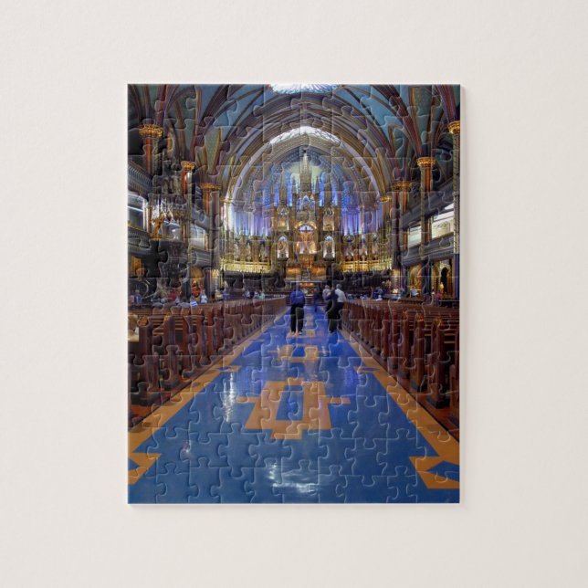 Puzzle Canadá, Quebec, Montreal. Interior de Notre 3 (Vertical)