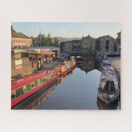 Puzzle Canal Barges y Canal Basin, Skipton, Yorkshire