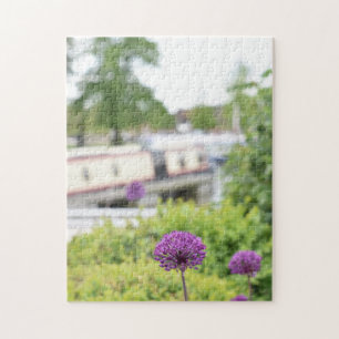 Puzzle Canal Boats Allium River Avon Reino Unido