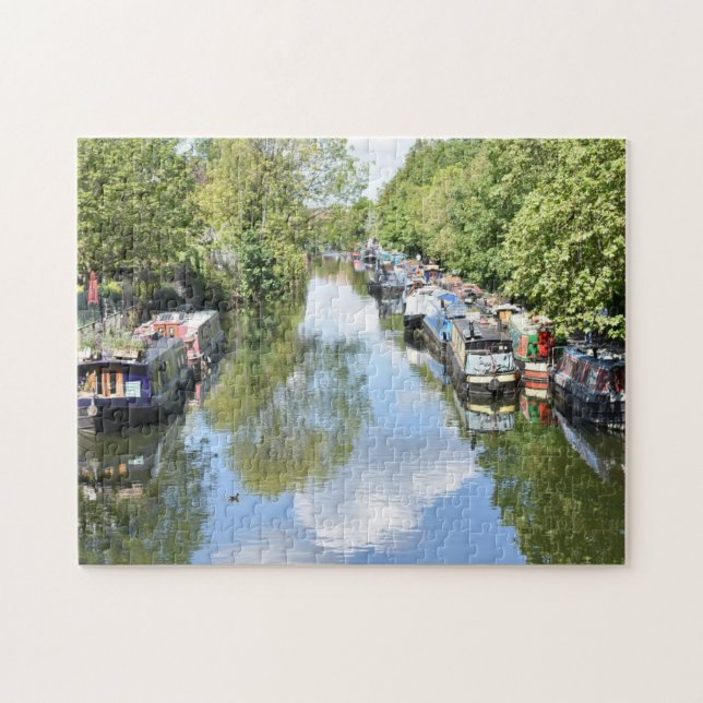 Puzzle Canal Boats Regent Londres Reino Unido Reino Unido (Horizontal)