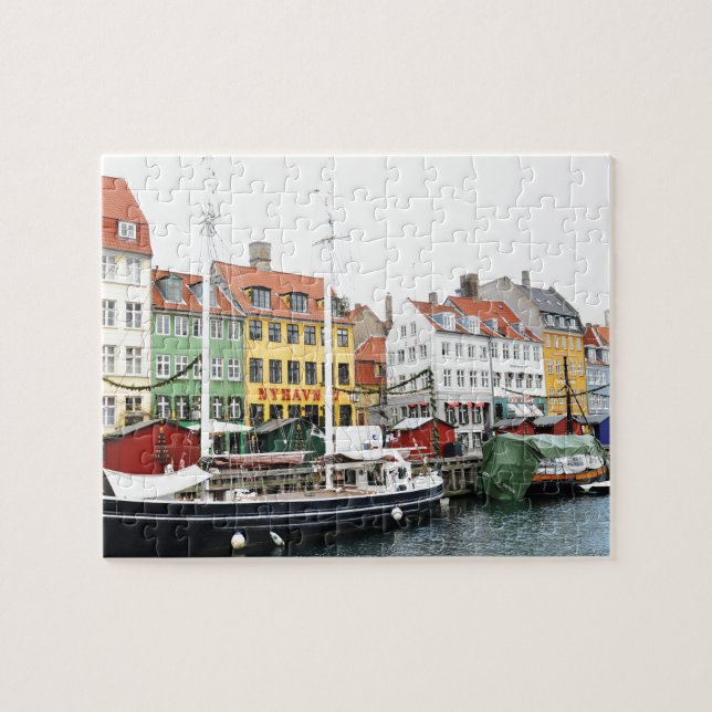 Puzzle Canal de Nyhavn en Copenhague, Danmark (Horizontal)