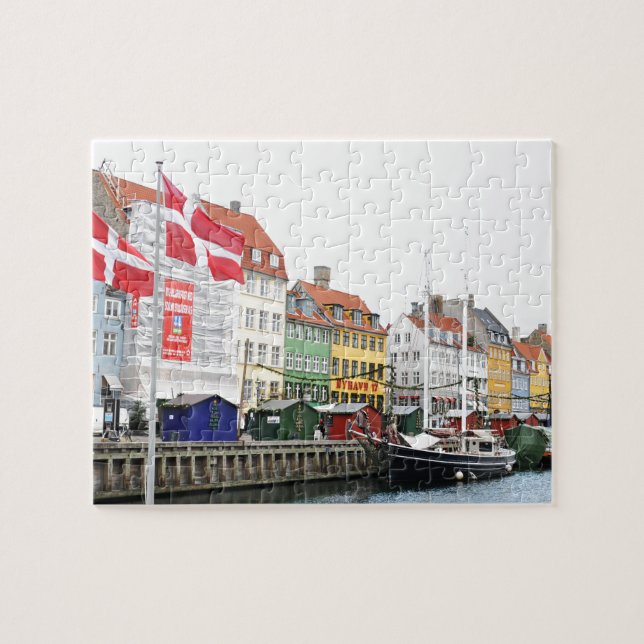 Puzzle Canal de Nyhavn en Copenhague, Danmark (Horizontal)