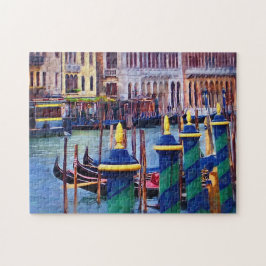 Puzzle Canal de Venecia Italia Escenario Viaje Gondola