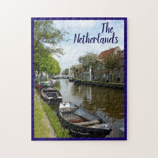 Puzzle Canal y barcos holandeses (Vertical)