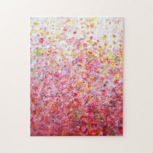 Puzzle Canción de amor - Pintura abstracta rosada