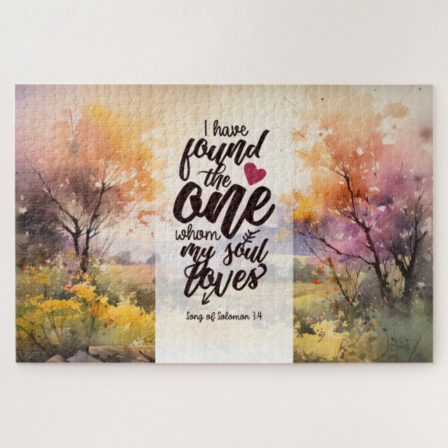 Puzzle Canción de Salomón 3:4 He encontrado la Biblia Uno (Horizontal)