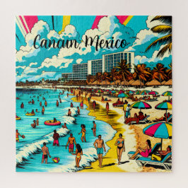 Puzzle Cancún, México con una vibe de arte pop