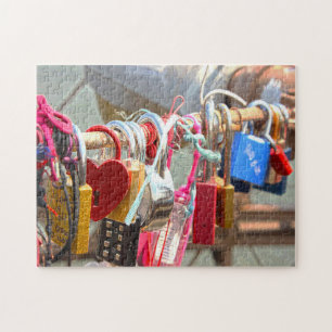 Puzzle Candados del amor Puente de Brooklyn Nueva York.