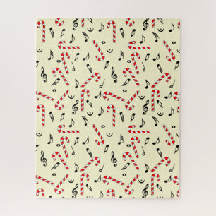 Puzzle Candy Cane Music Notes