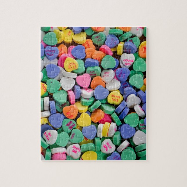 Puzzle Candy Hearts Pile (Vertical)