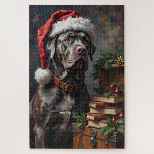Puzzle Cane Corso Guardián del Sombrero de la Biblioteca