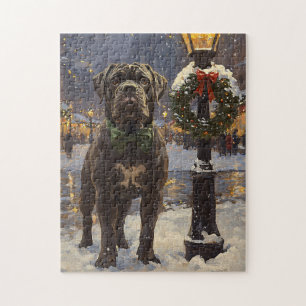 Puzzle Cane Corso Navidades