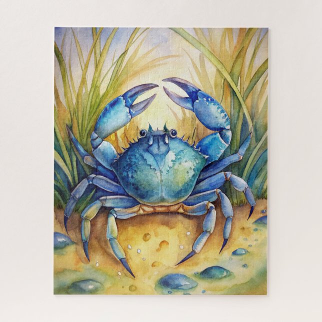 Puzzle Cangrejo azul en una playa (Vertical)
