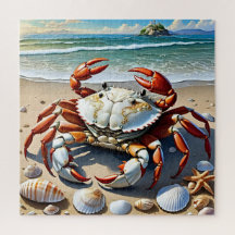 Cangrejo de playa vibrante