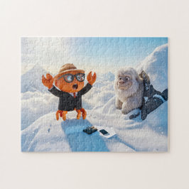 Puzzle Cangrejo Espía Sorprendido Viendo Criatura Yeti Re