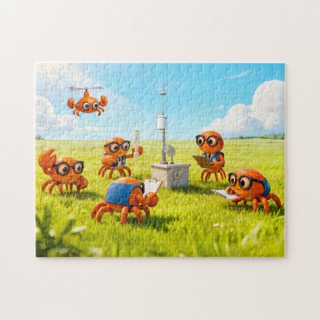 Puzzle Cangrejos Espías Aprendiendo Cómo Funciona la Esta (Horizontal)