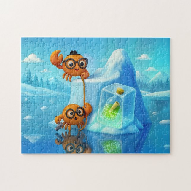 Puzzle Cangrejos Espías Subiendo Iceberg Para Mensaje Sec (Horizontal)