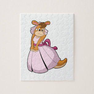 Puzzle Canguro como novia con vestido de novia