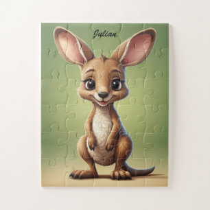 Puzzle Canguro de bebé adorable personalizado