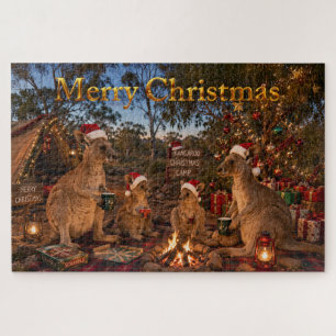 Puzzle Canguro de Navidad Campamento