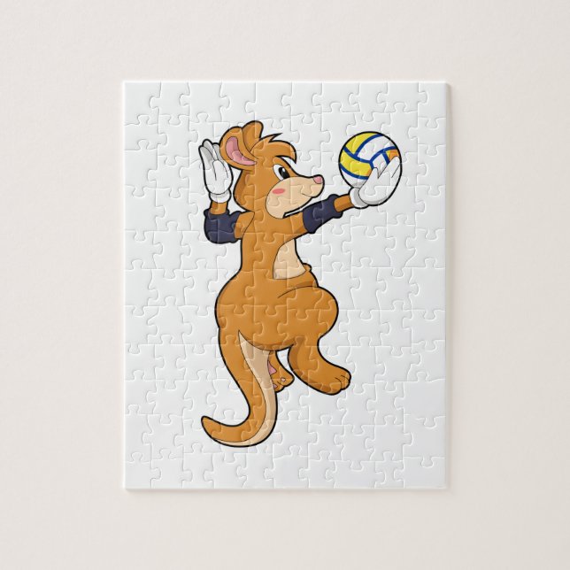 Puzzle Canguro en deportes de voleibol (Vertical)