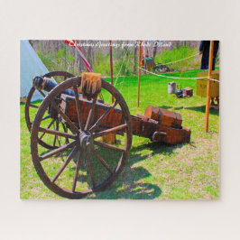 Puzzle Cannes de la vieja guerra civil. Saludos navideños