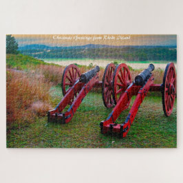 Puzzle Cannes de la vieja guerra civil. Saludos navideños