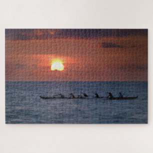 Puzzle Canoa de Big Island Ougatillo al atardecer